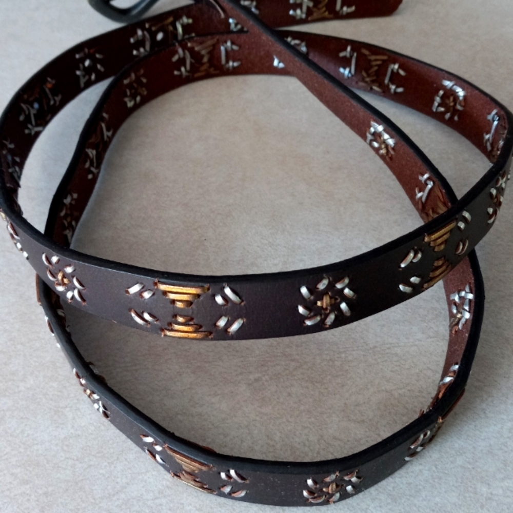 Leather and Metal belt